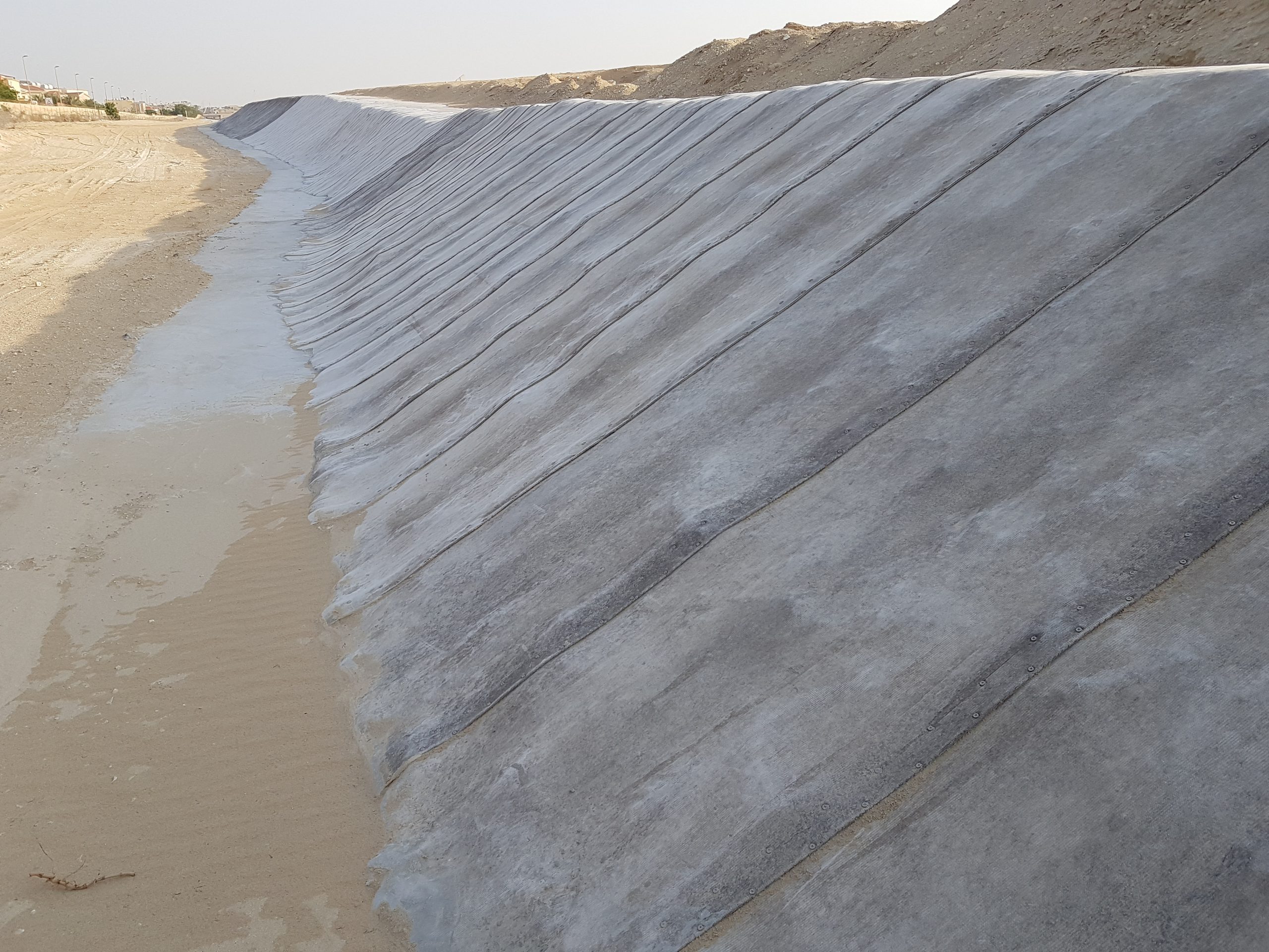 Dhahran Rig Site Channel Lining and Slope Protection using Concrete